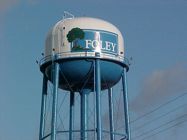 Foley, Alabama - tank with tree logo
